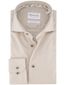 Michaelis overhemd effen beige strijkvrij slim fit