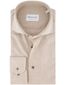 Michaelis overhemd beige gemeleerd slim fit