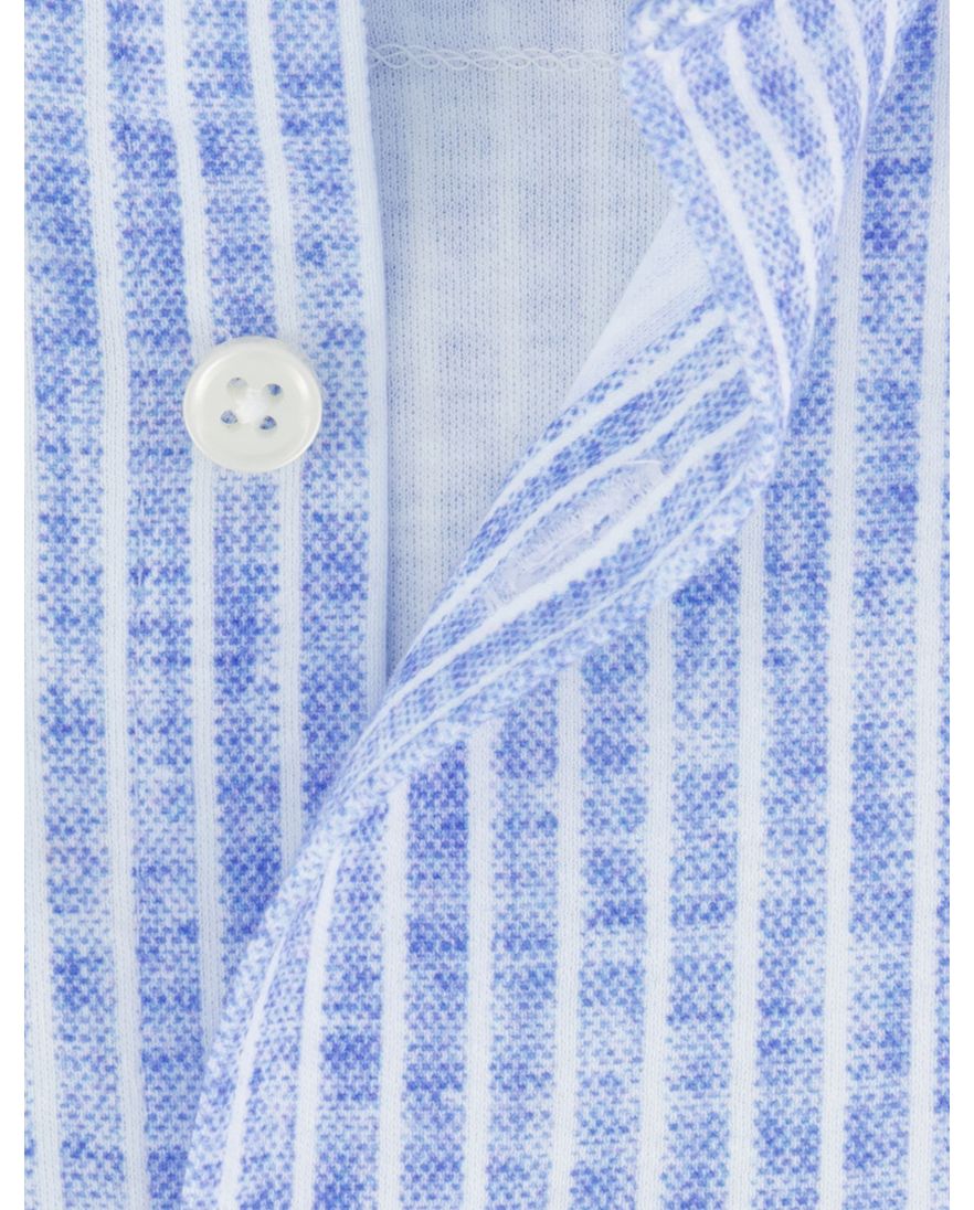 Desoto overhemd korte mouw jersey blauw gestreept