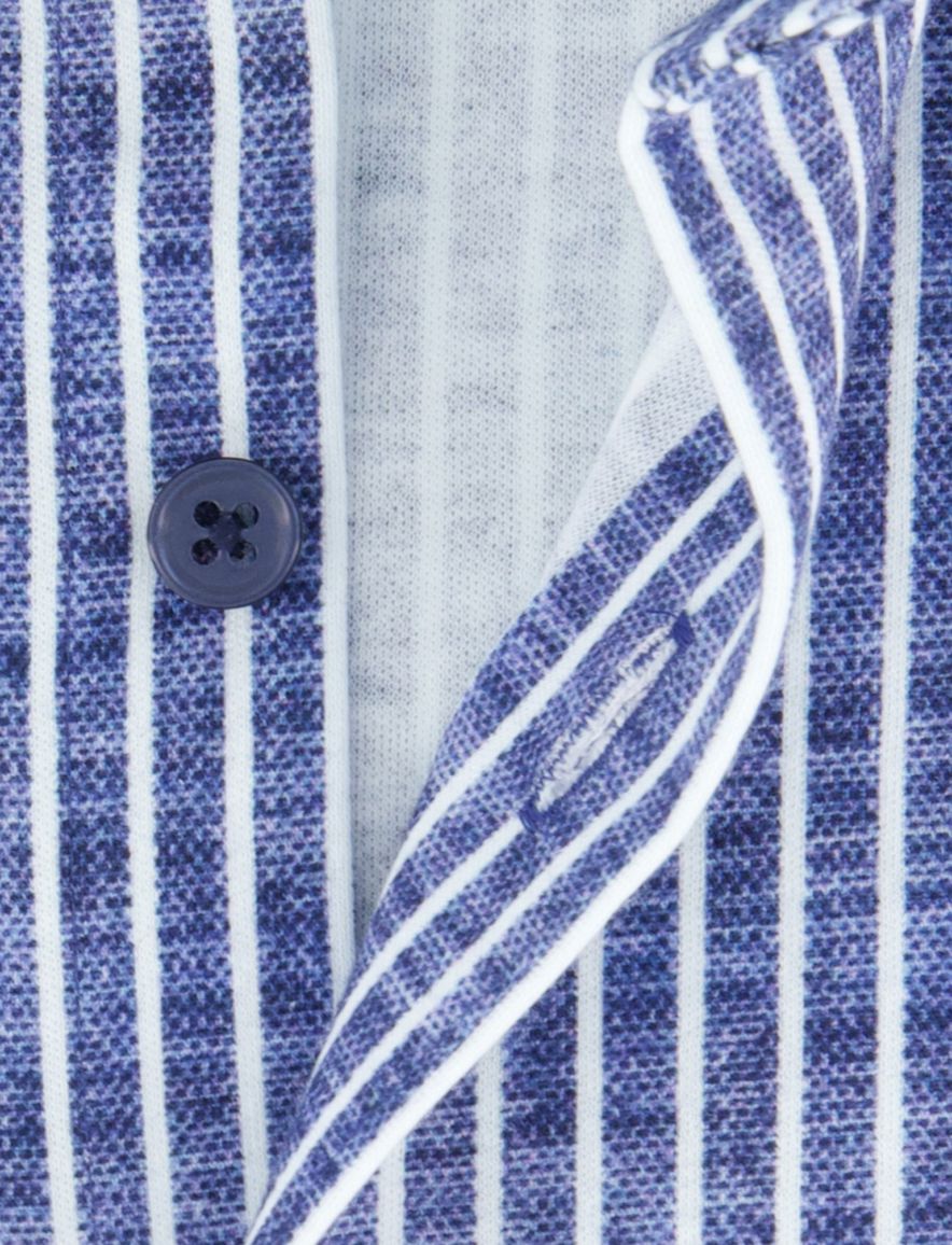 Desoto overhemd donkerblauw gestreept