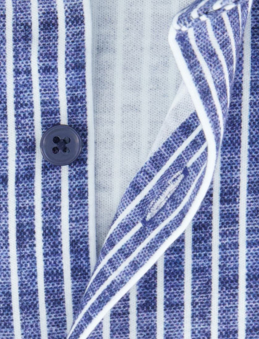 overhemd Desoto donkerblauw gestreept katoen