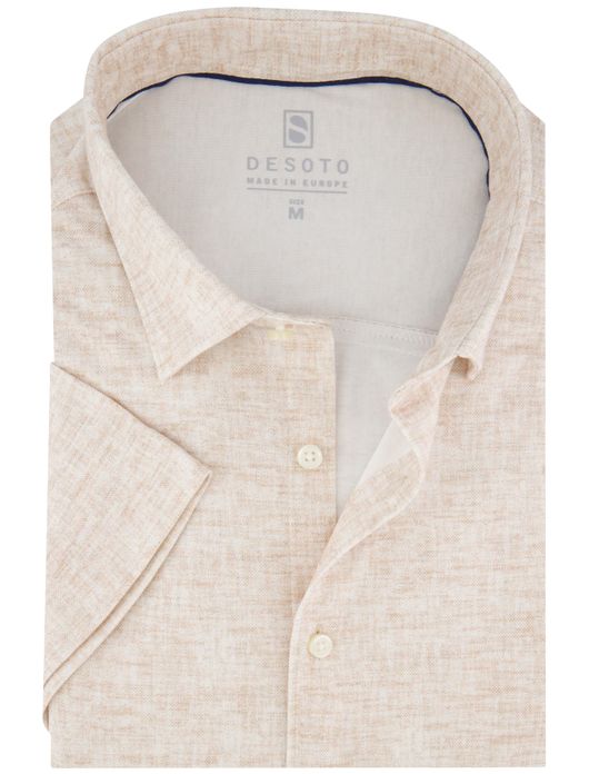 Desoto overhemd beige katoen