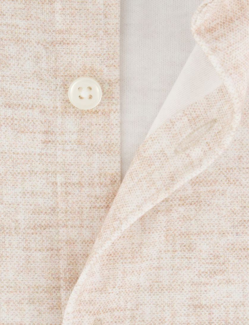 Desoto overhemd beige katoen slim fit