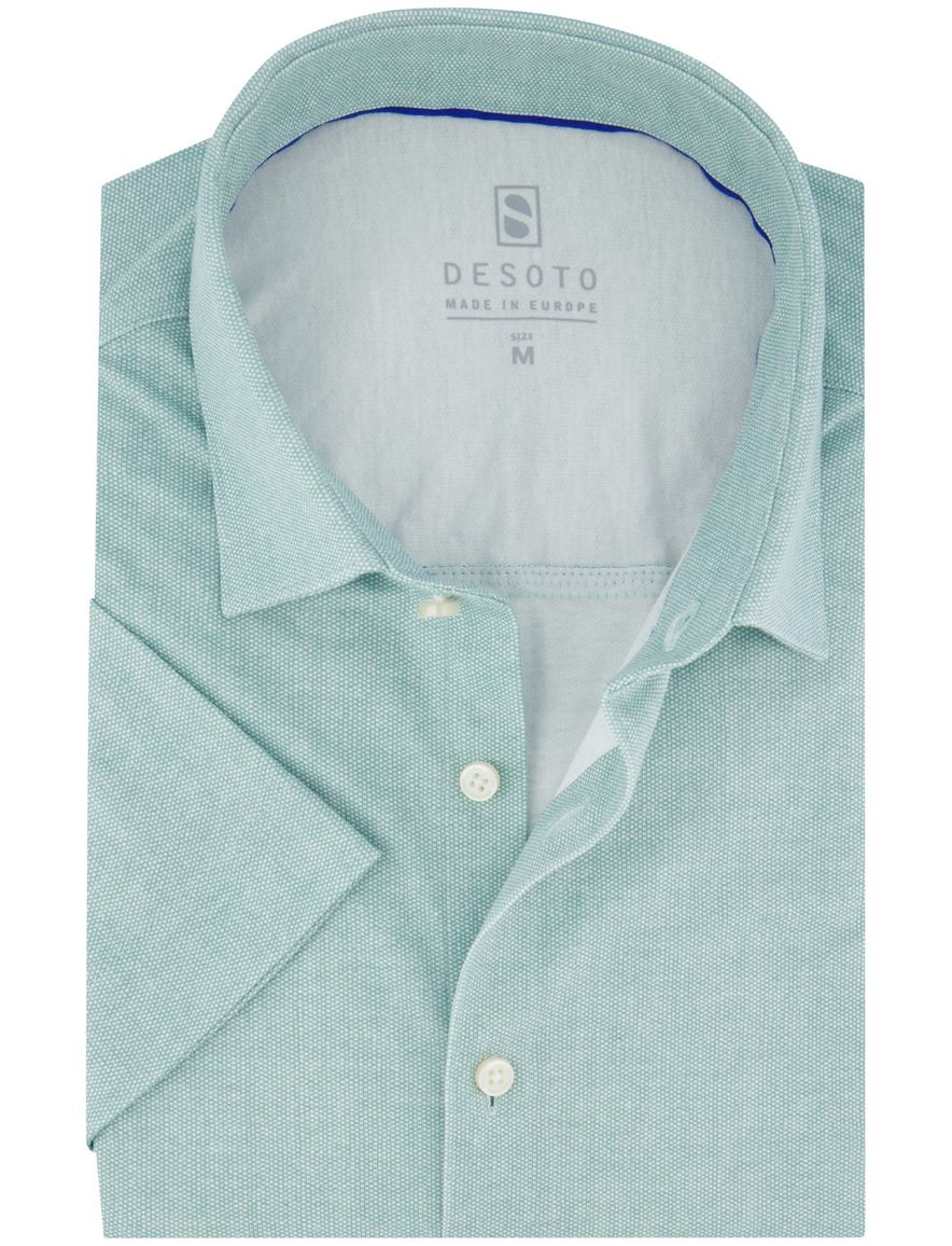 Desoto overhemd mintgroen korte mouw jersey