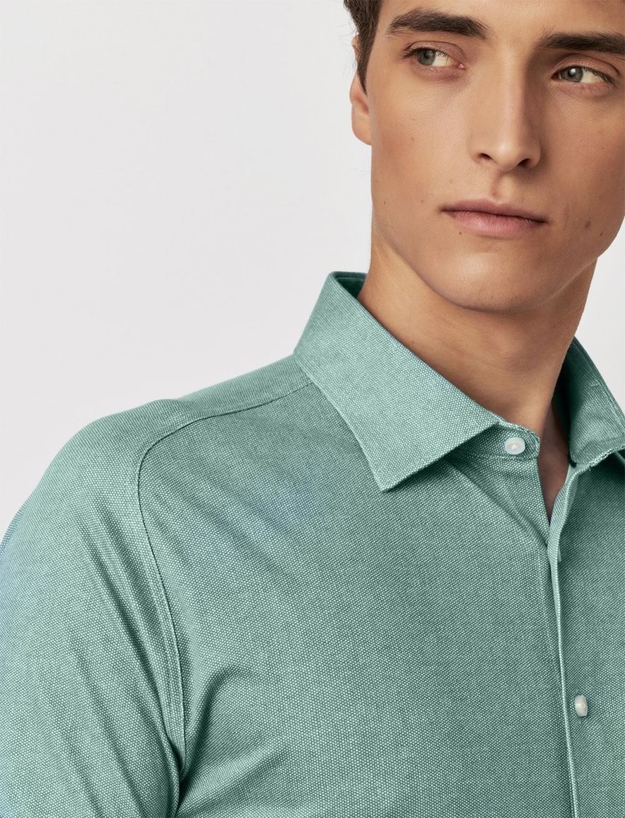 Desoto overhemd mintgroen korte mouw jersey