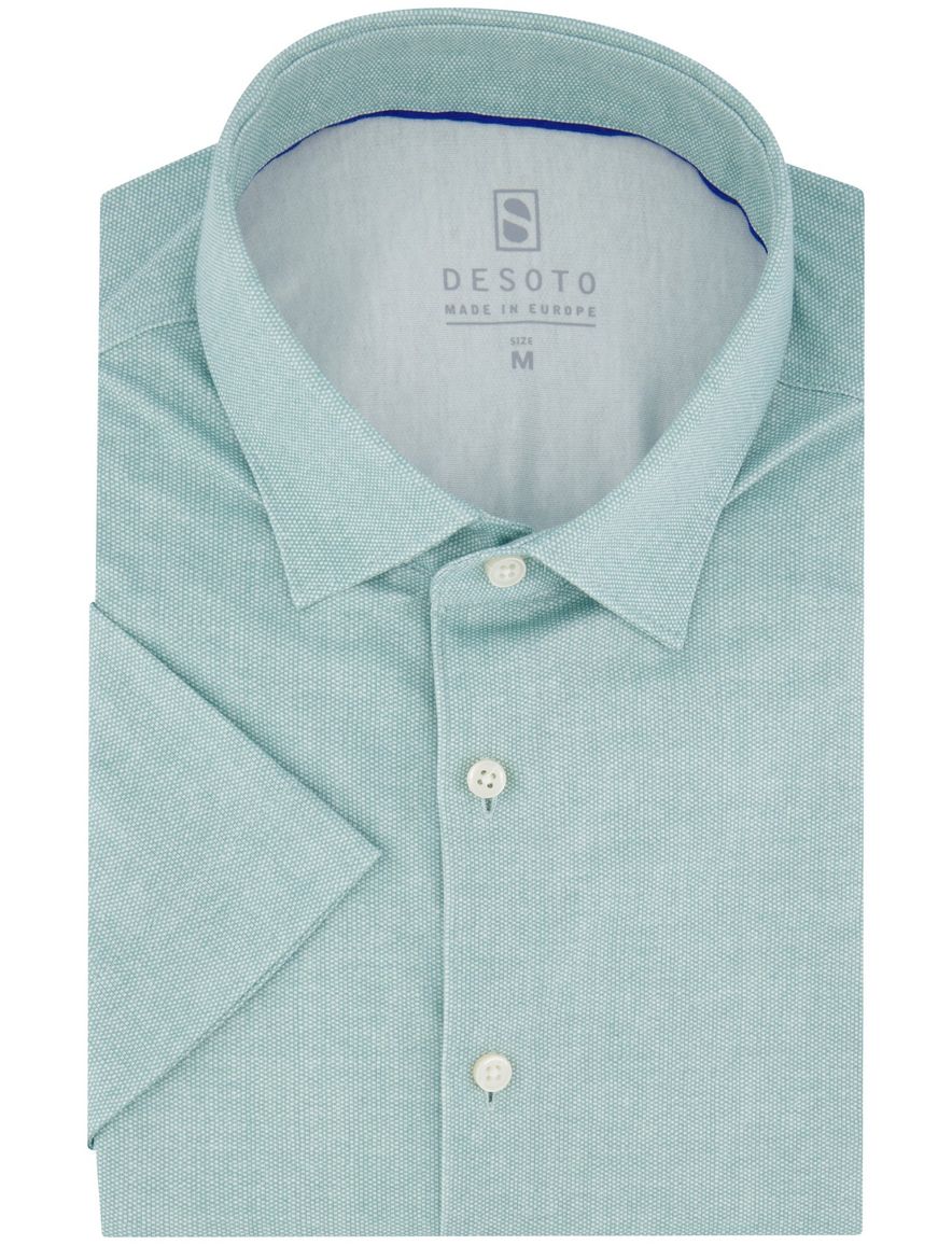 Desoto overhemd mintgroen korte mouw jersey