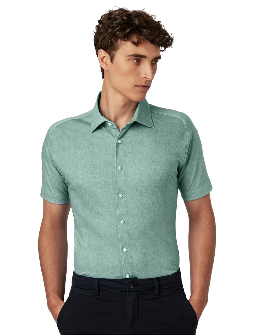 Desoto overhemd mintgroen korte mouw jersey