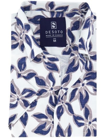 Desoto Desoto Lido overhemd blauw jersey