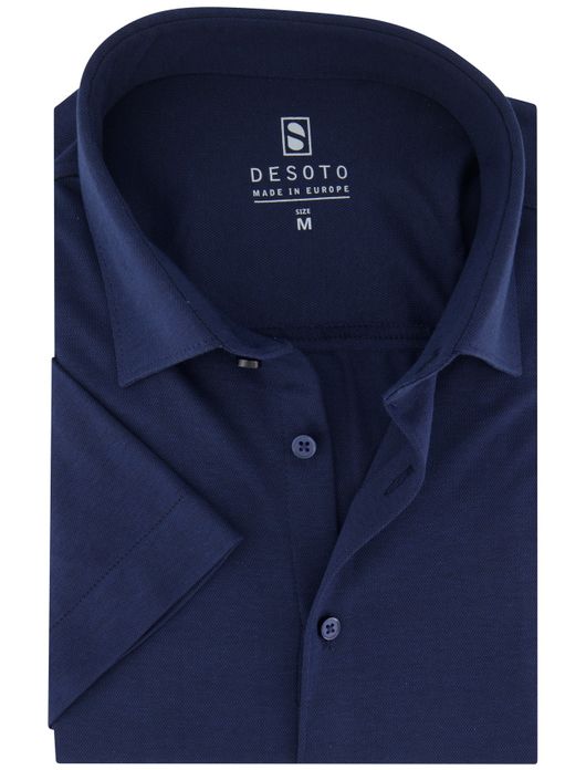 Desoto korte mouw overhemd navy