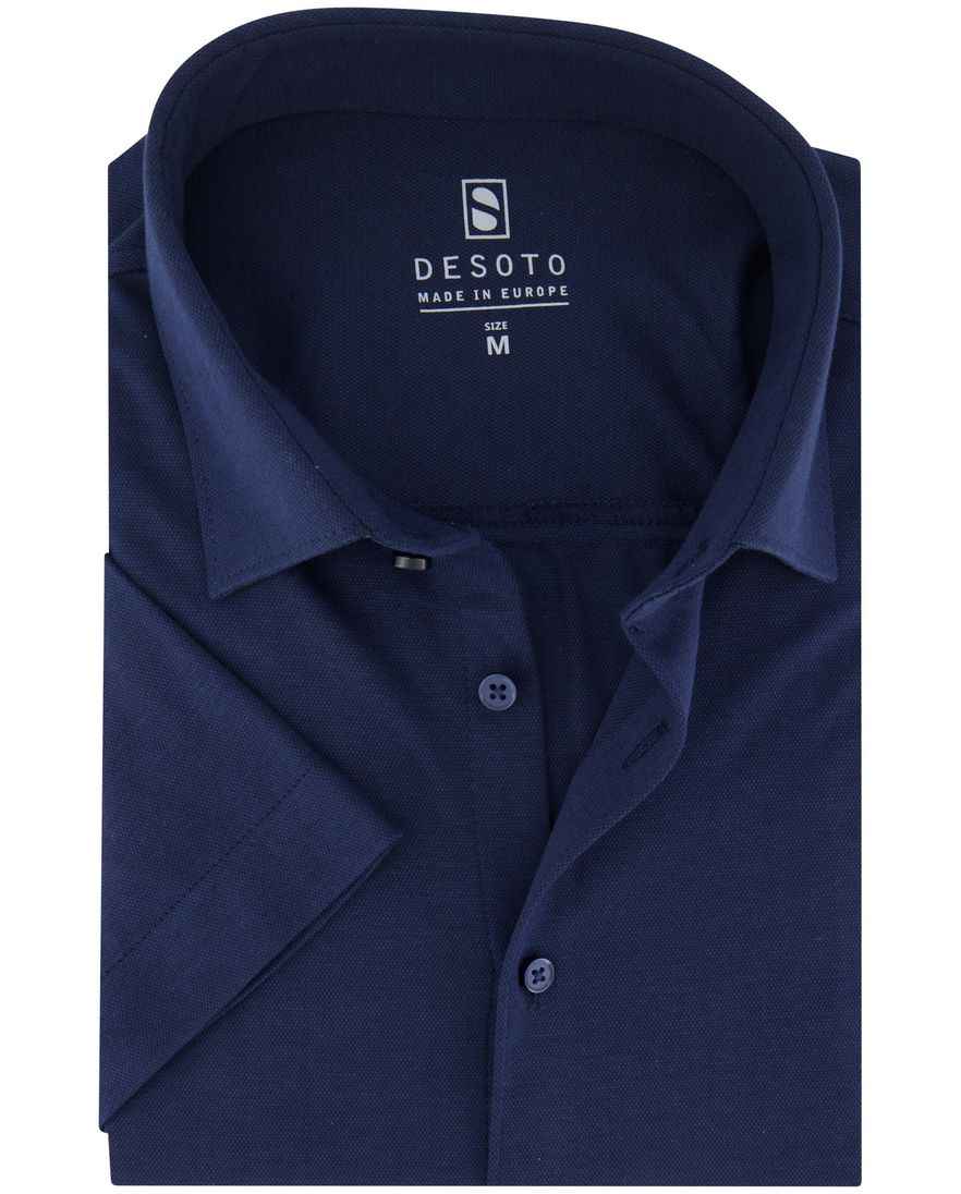 Desoto korte mouw overhemd navy