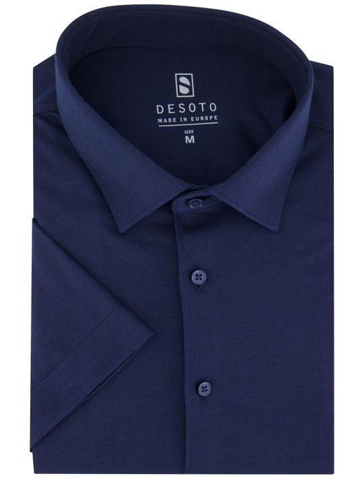 Desoto korte mouw overhemd navy