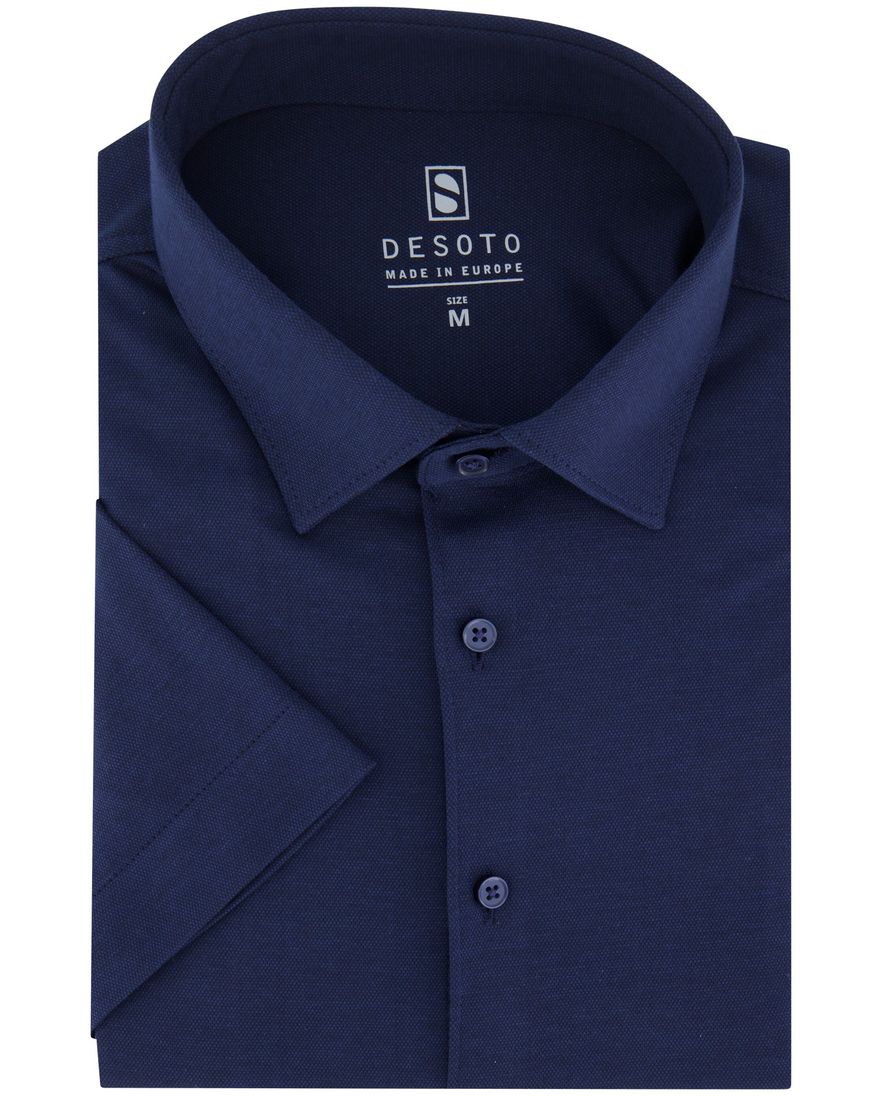 Desoto korte mouw overhemd navy