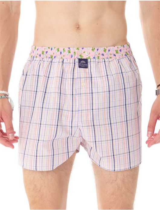 Mc Alson boxershort roze geruit