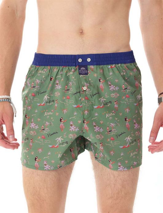 Mc Alson boxershort groen geprint