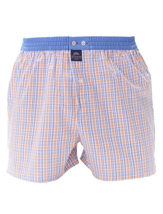 Mc Alson boxershort blauw oranje geruit