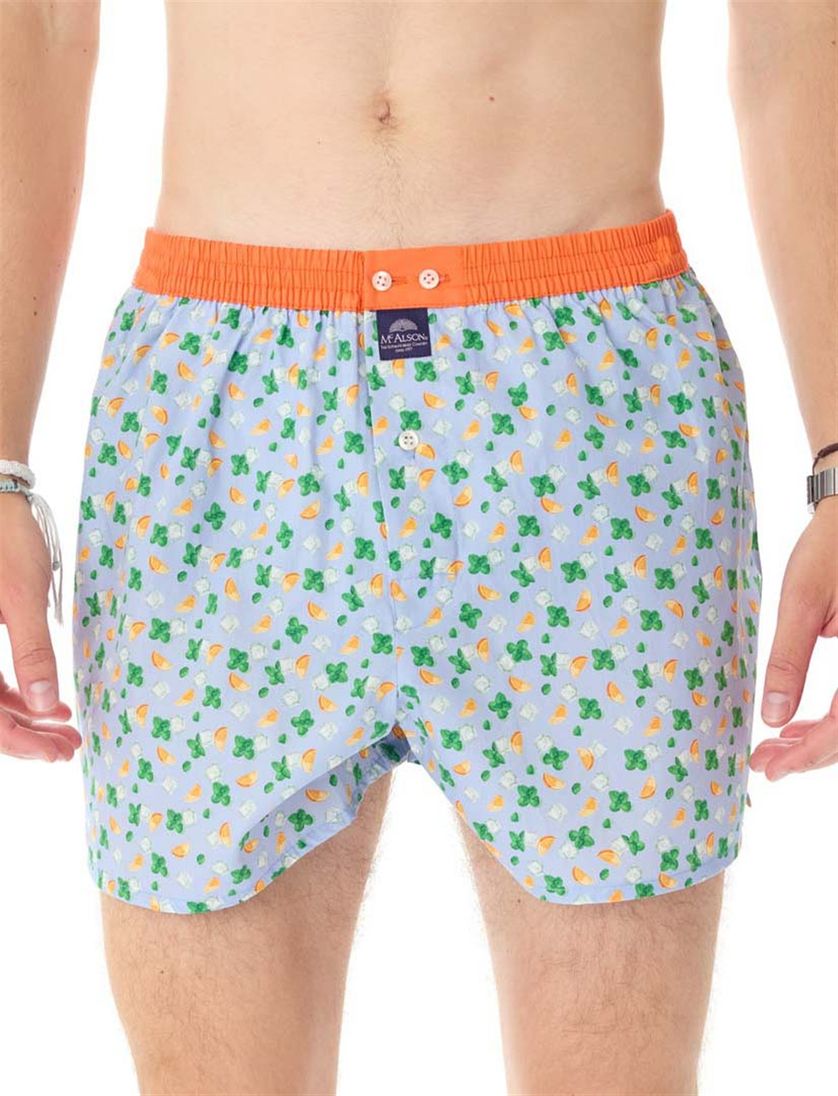 Mc Alson boxershort lichtblauw geprint