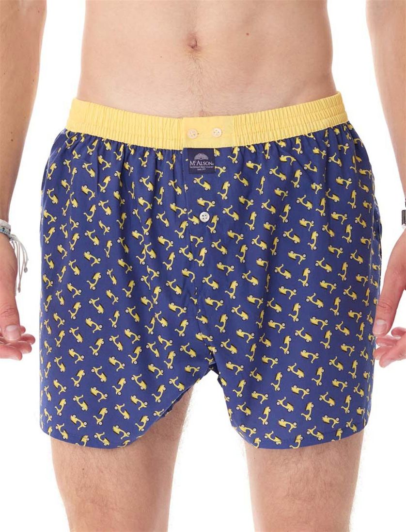 Mc Alson boxershort scooters donkerblauw geprint
