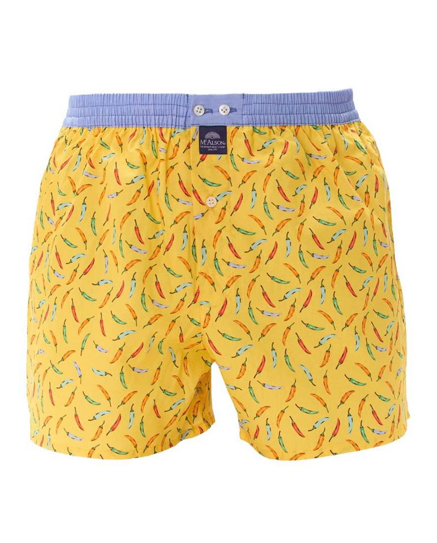 Mc Alson boxershort geel pepers multicolor