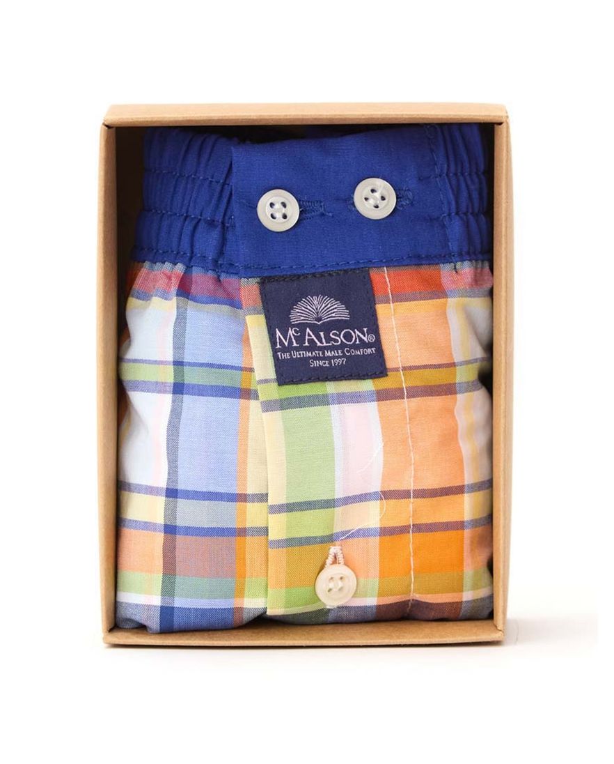 Mc Alson boxershort geruit oranje multicolor