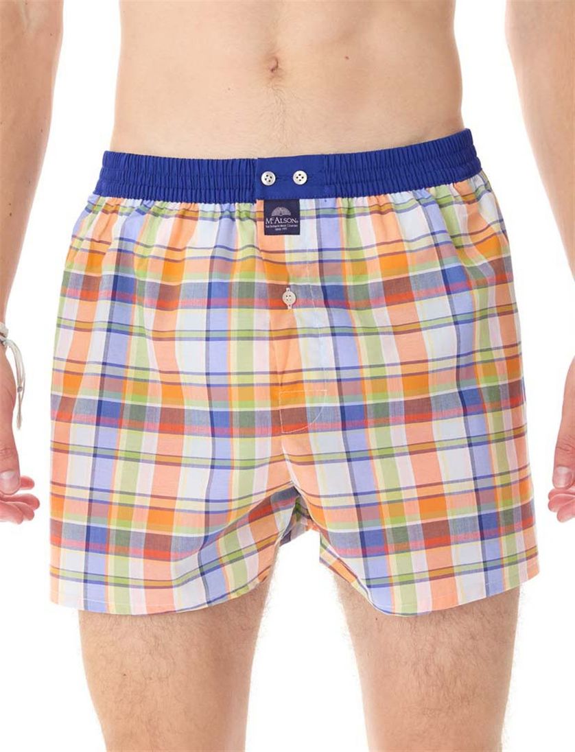 Mc Alson boxershort geruit oranje katoen