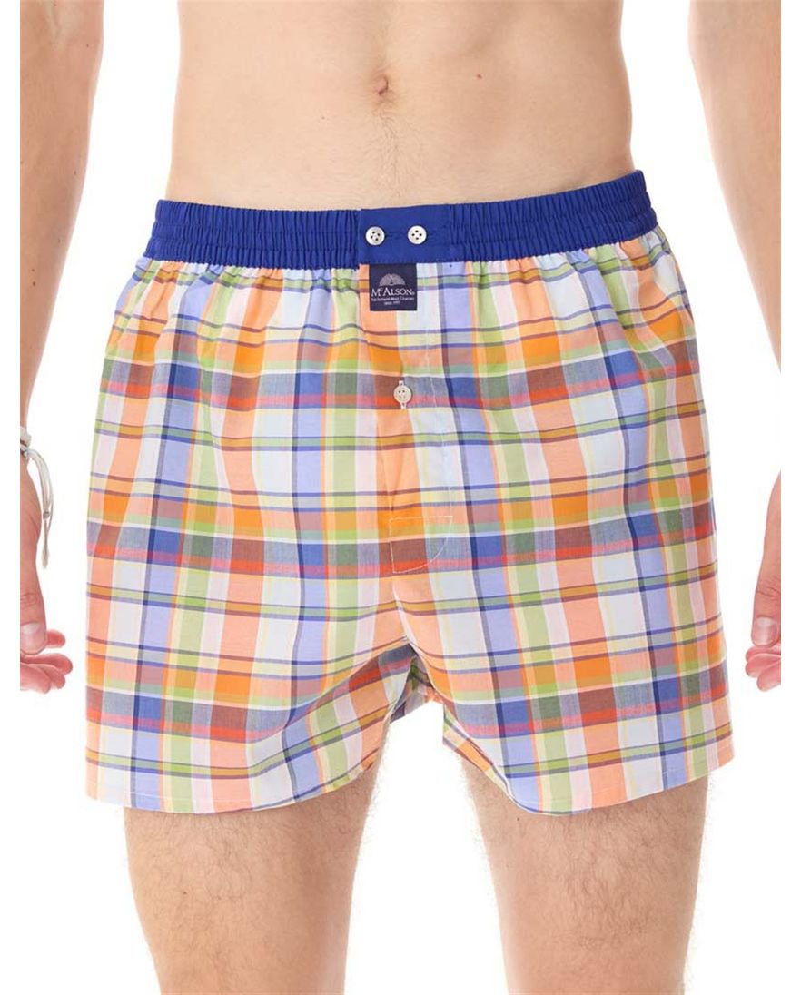 Mc Alson boxershort geruit oranje multicolor