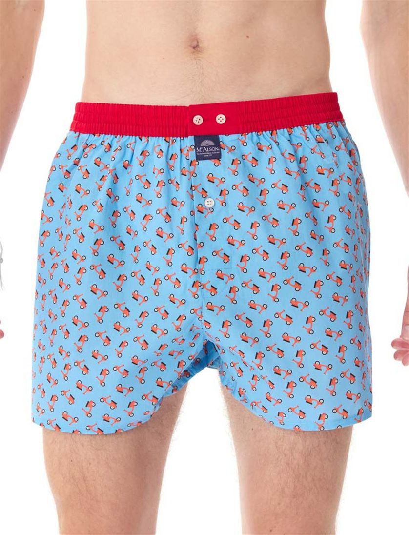 Mc Alson boxershort lichtblauw geprint