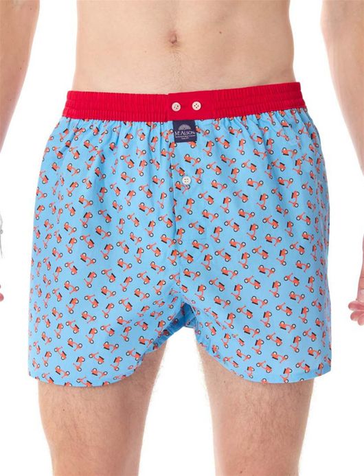 Mc Alson boxershort lichtblauw rode scooters