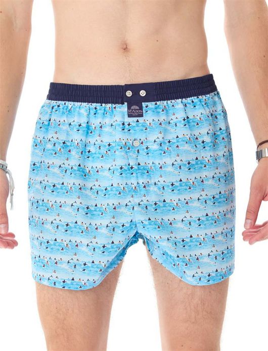 Mc Alson boxershort blauw geprint multicolor