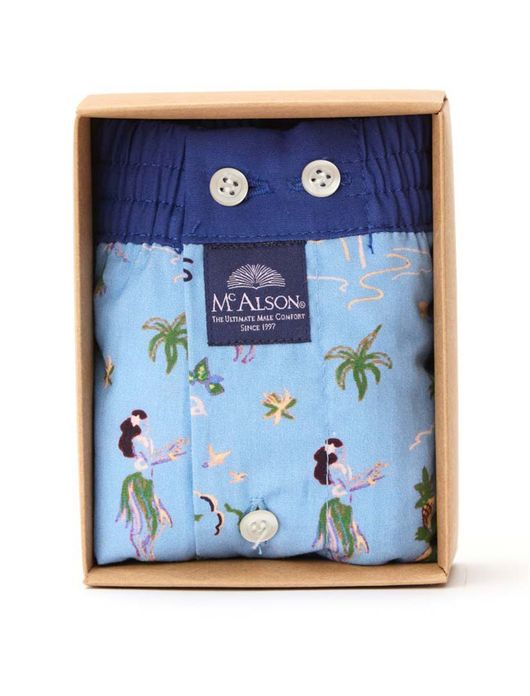 Mc Alson boxershort lichtblauw geprint