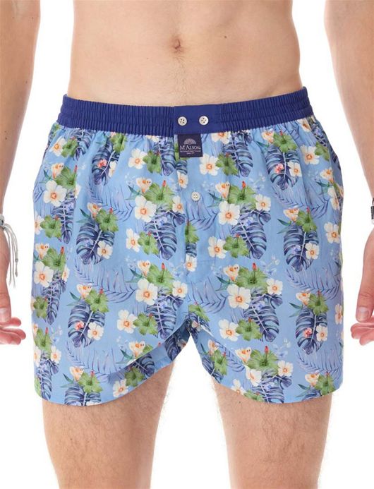 Mc Alson boxershort lichtblauw bloemen