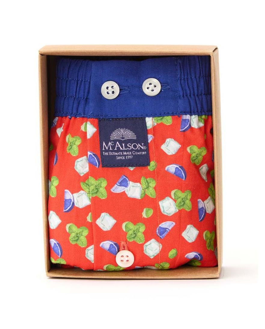 Mc Alson boxershort rood geprint multicolor