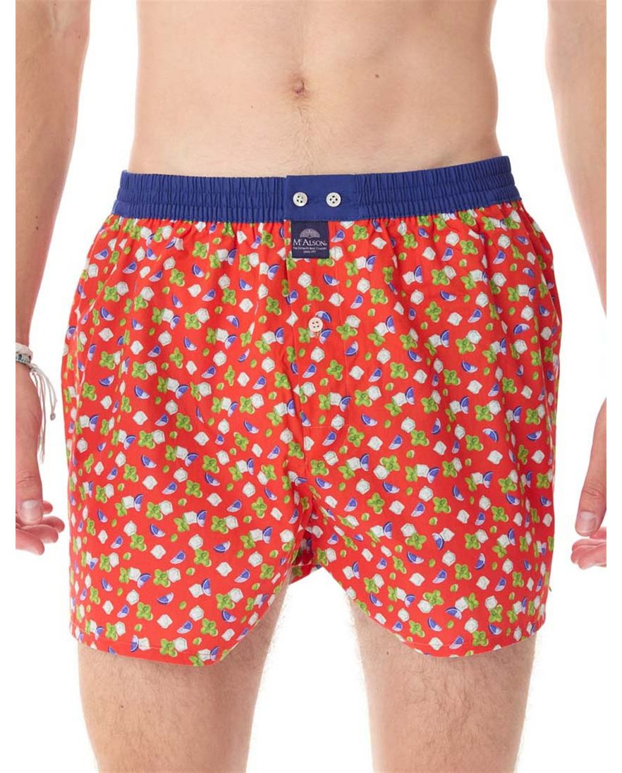 Mc Alson boxershort rood geprint multicolor