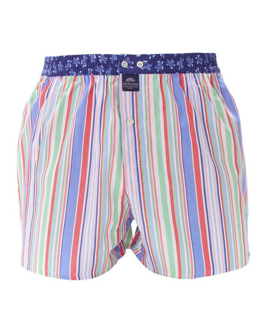 Mc Alson boxershort gestreept multicolor met print