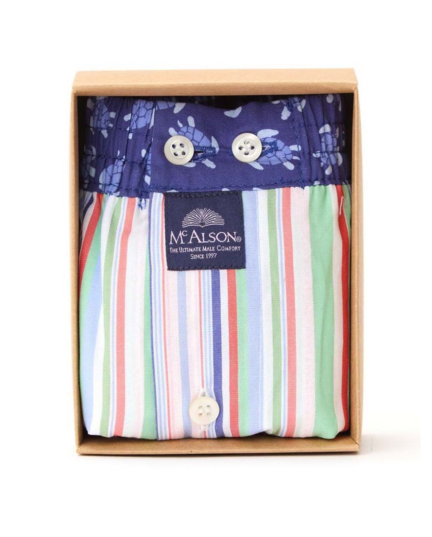 Mc Alson boxershort gestreept multicolor met print