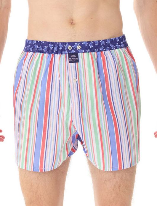 Mc Alson boxershort gestreept multicolor met print