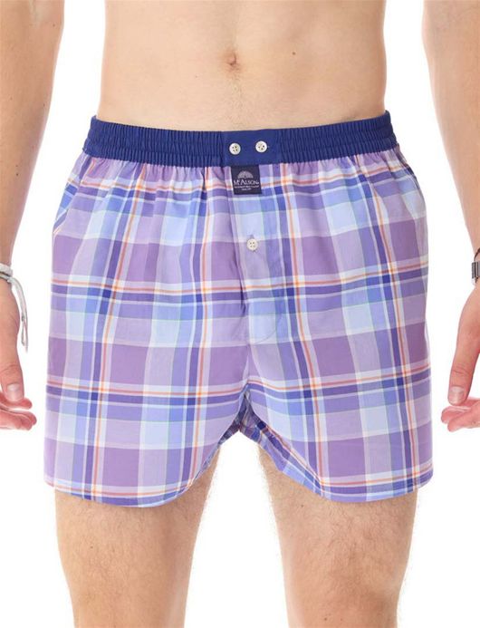Mc Alson boxershort blauw geblokt