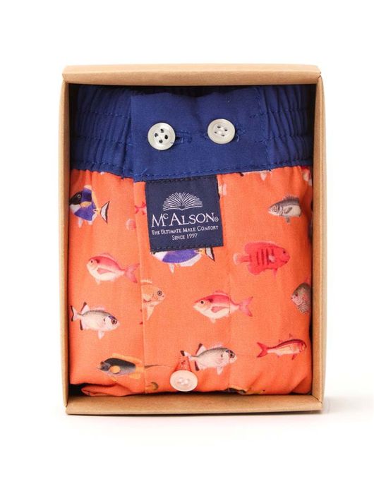 Mc Alson boxershort rood vissen