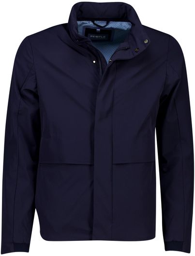 People of Shibuya People of Shibuya zomerjas donkerblauw effen normale fit