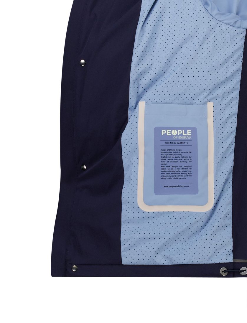 People of Shibuya zomerjas donkerblauw afneembare capuchon