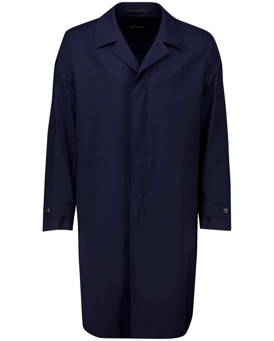Dressler jas trenchcoat navy waterafstotend effen