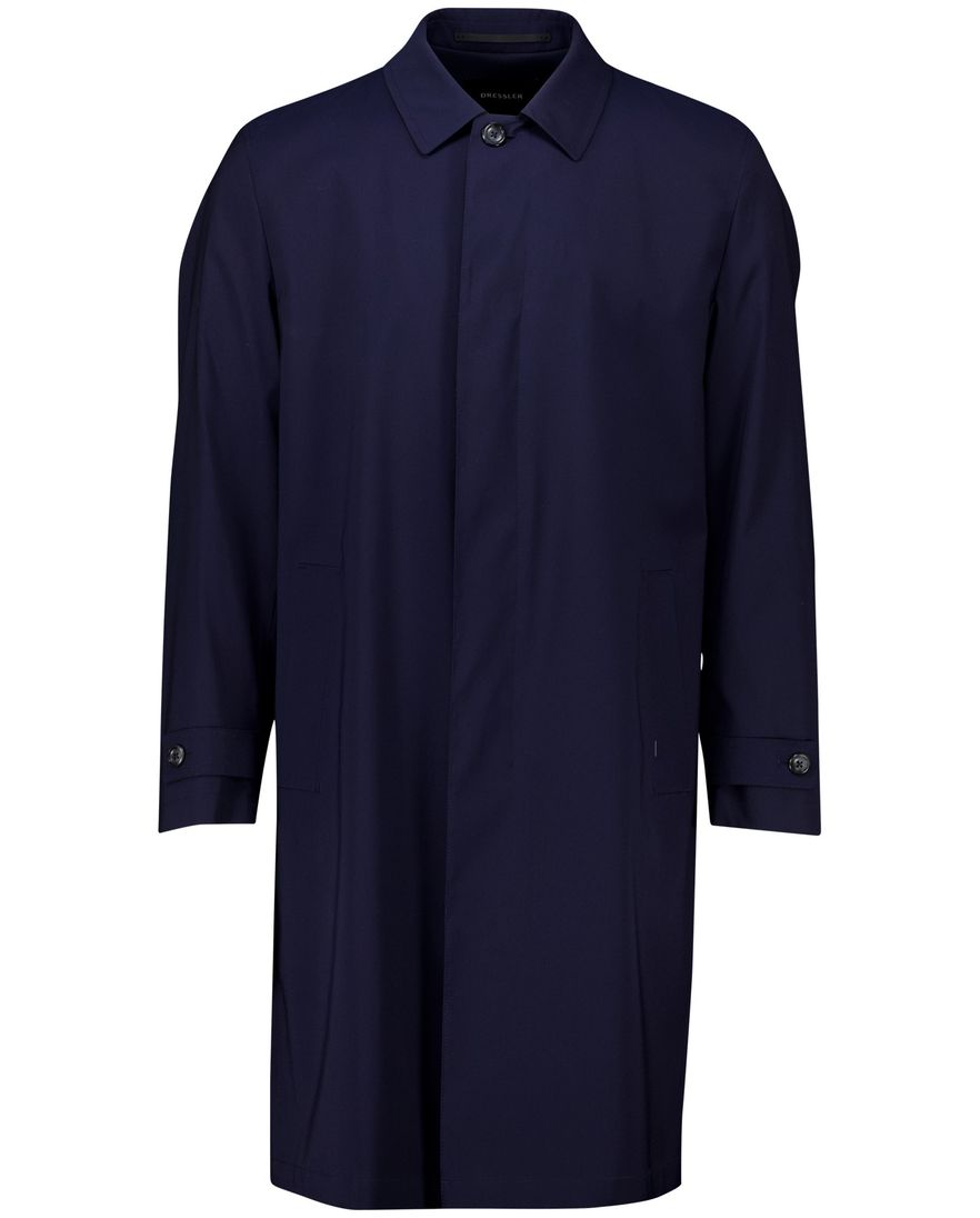 Dressler jas trenchcoat navy waterafstotend effen