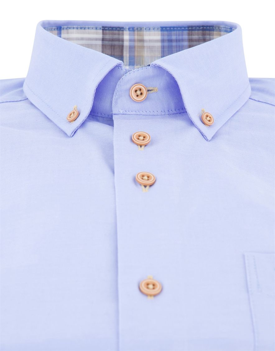 Portofino overhemd effen lichtblauw