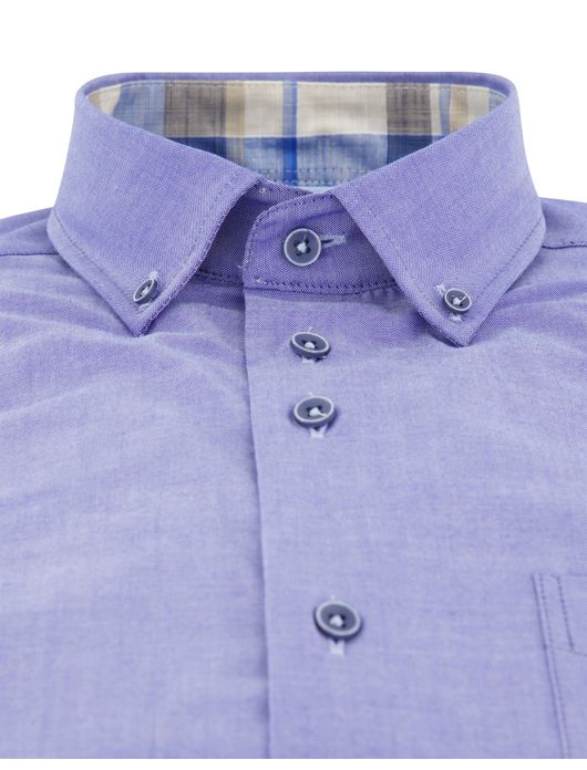 Portofino overhemd blauw gemeleerd