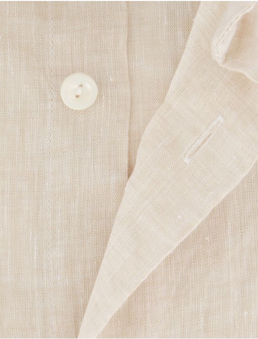 Eton overhemd Contemporary beige linnen