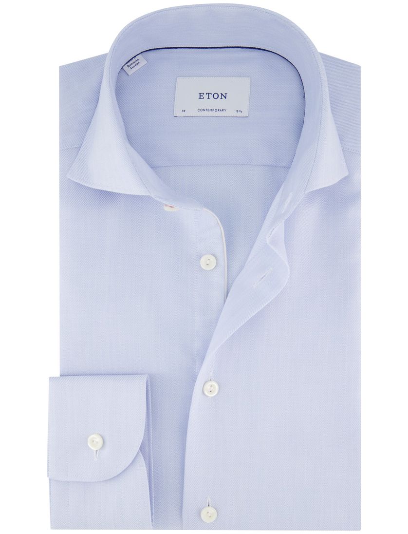 overhemd Eton lichtblauw katoen
