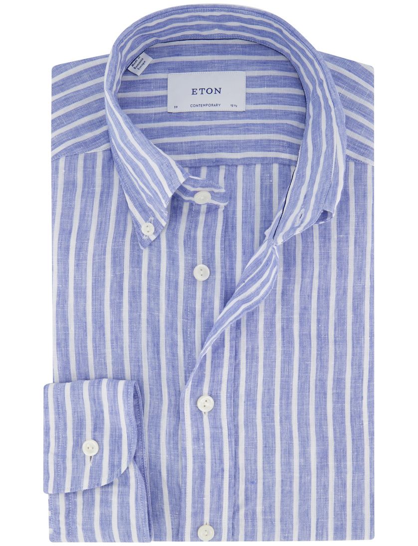 Eton overhemd lichtblauw Contamporary linnen