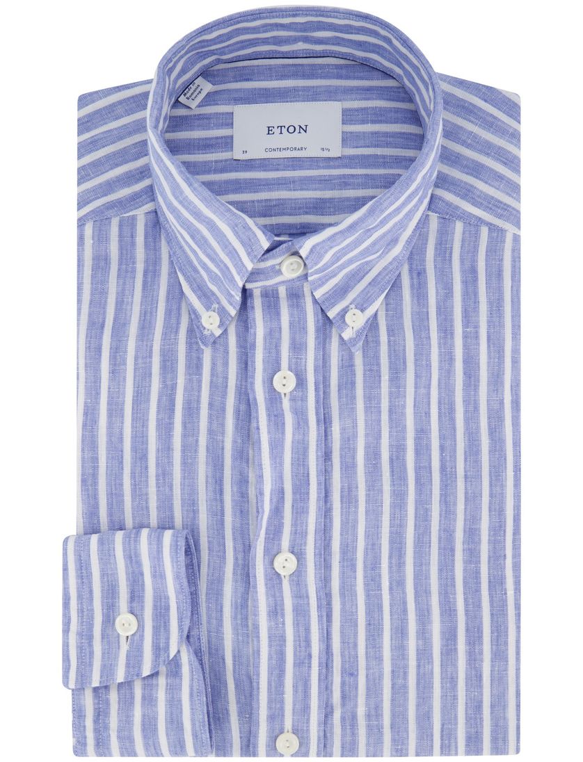 Eton overhemd lichtblauw Contamporary linnen