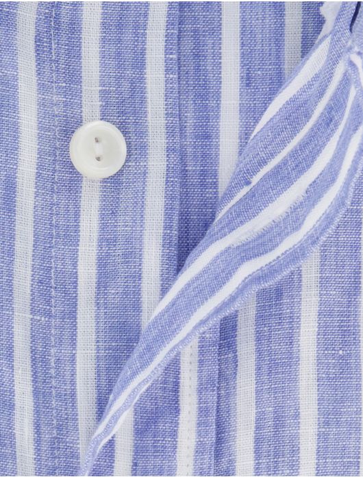 Eton overhemd licht blauw Contamporary linnen