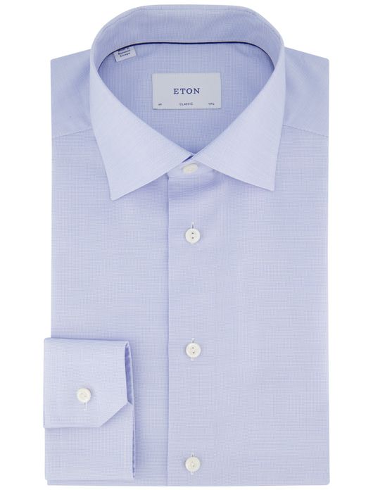 Eton Classic overhemd kreukvrij blauw