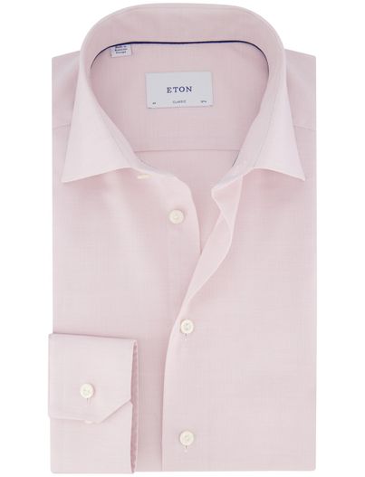 Eton Eton overhemd Classic roze katoen wijde fit